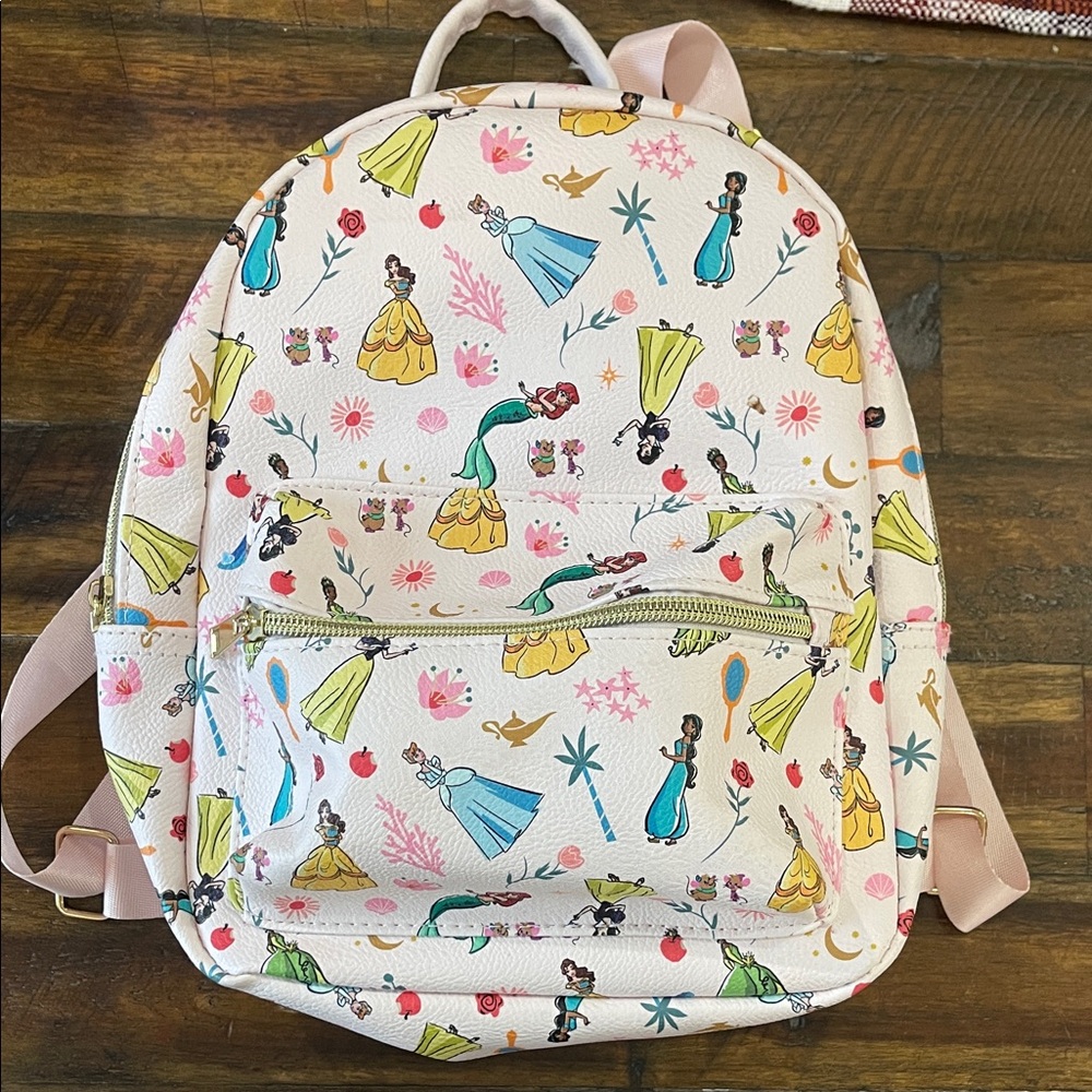 Kids Princess Print Backpack - Pink